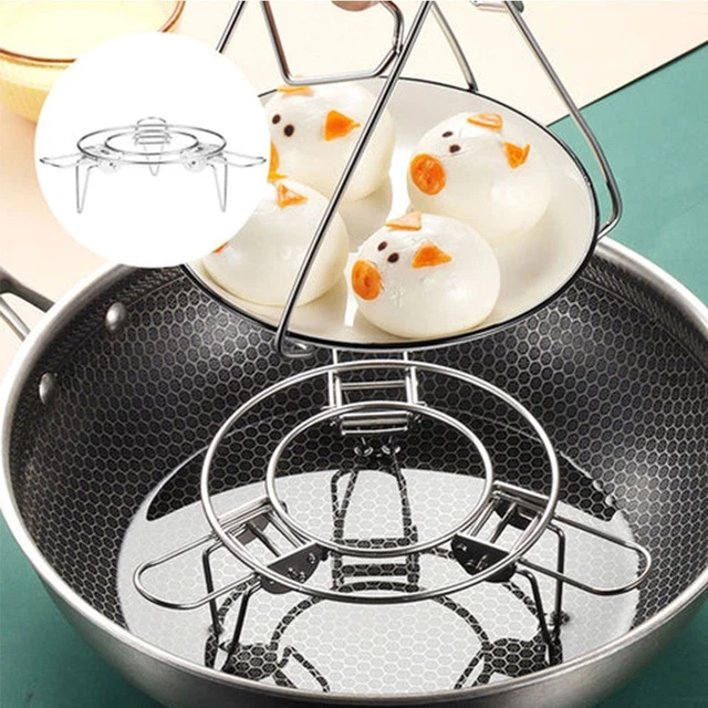TELESCOPIC ROUND FOOD Steaming Racks High-foot Folding Steaming Rack ...