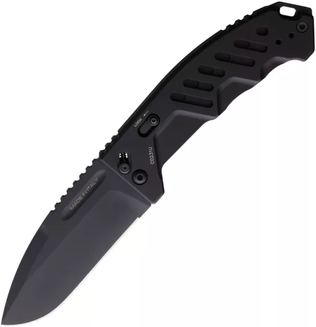 Extrema Ratio 04.1000.0176 RAO C 4" Stainless Blade Solid Black Folding Knife