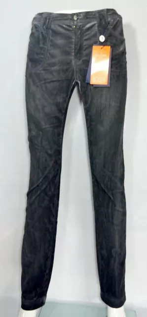 Pantalone Trussardi Jeans tg 38/40 nero velluto slim fit dritti stretch nuovo 2