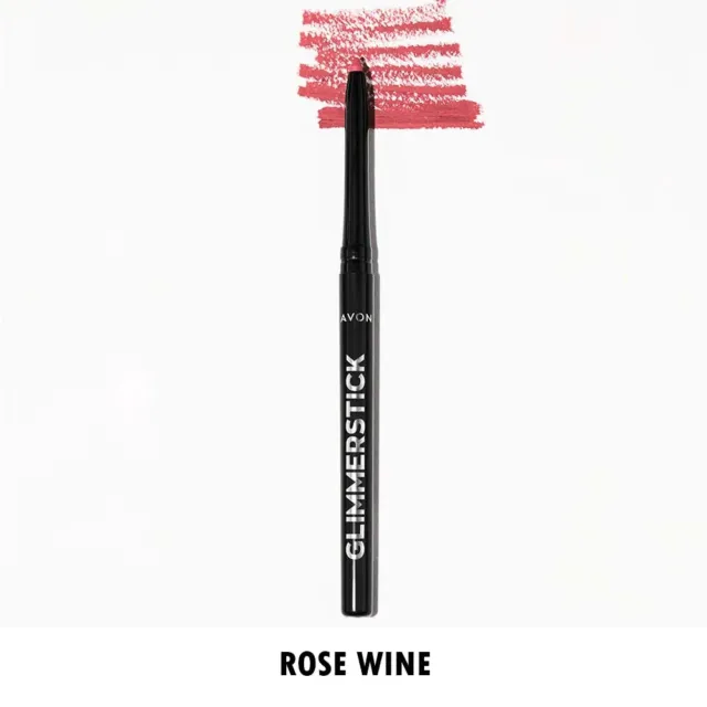 Delineador de labios Avon Glimmerstick - vino rosa - totalmente nuevo