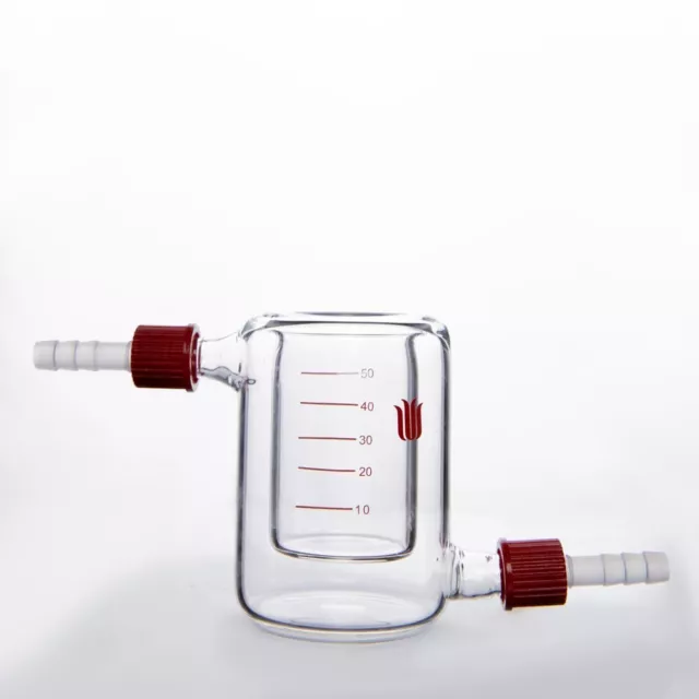 Lab glassware double jacket Beaker photocatalytic reactor 50 100 250 500ml 1L 2L