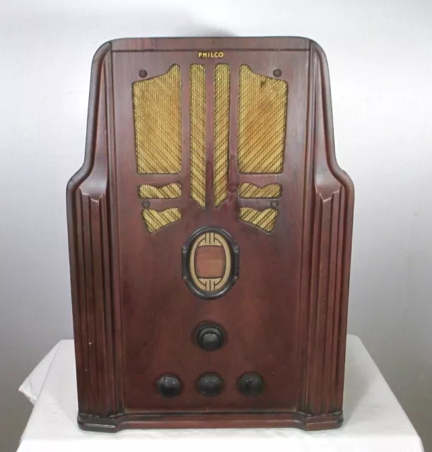 ANTIQUE PHILCO VINTAGE tombstone tube radio restored and working $69.99 ...