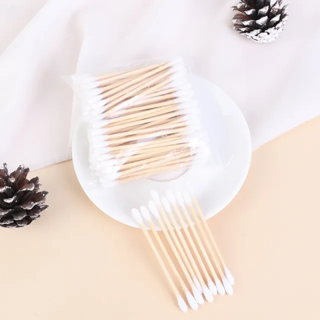 100Pcs Double Head Disposable Makeup Cotton Swab Cotton Buds Daily Cleaning T#km 5
