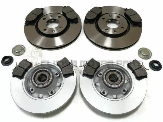 PEUGEOT 207 1.6 16v SPORT FRONT & REAR BRAKE DISCS PADS WHEEL BEARINGS ABS RINGS