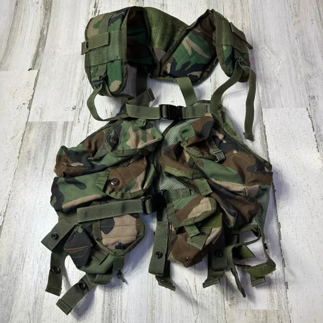 USA ARMY MILITARY Woodland Camo Camouflage TACTICAL LOAD BEARING VEST ...