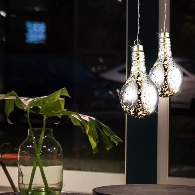 AMPOULE SUSPENSIONS LAMPE Décorative Luminaire Suspendu LED Étamé