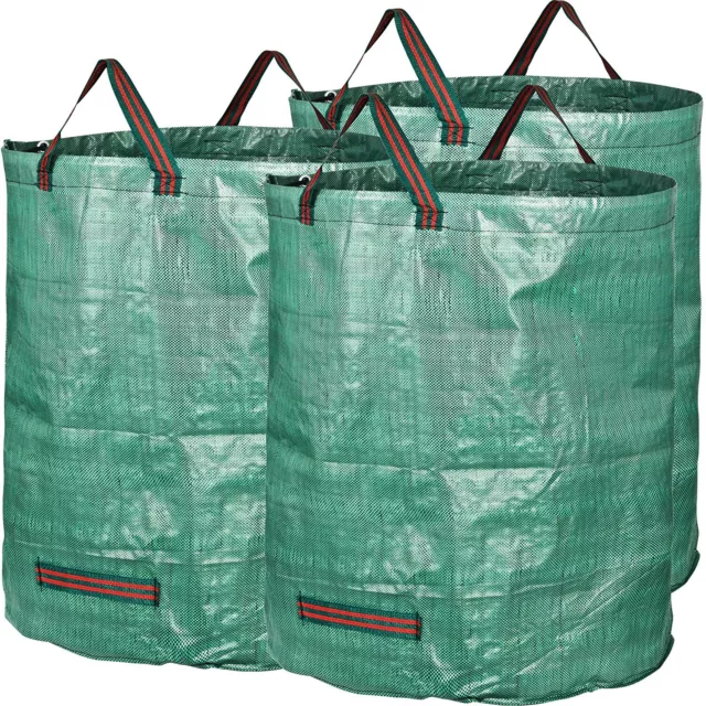 270L Large Garden Waste Bag Home Leaf Rubbish Plant Grass Sack Carry Trash Can