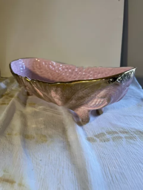 California Originals Pink And Gold Speckled Oval Dish