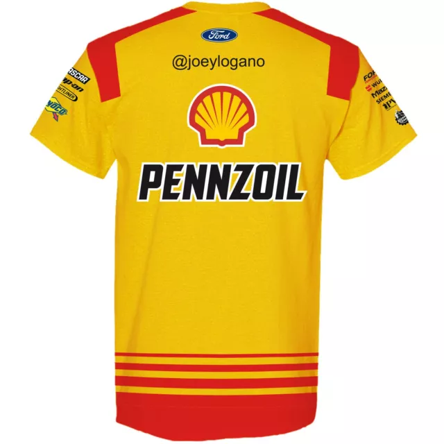 JOEY LOGANO 2024 Shell Pennzoil Sublimated Uniform Pit Crew T-Shirt $41 ...