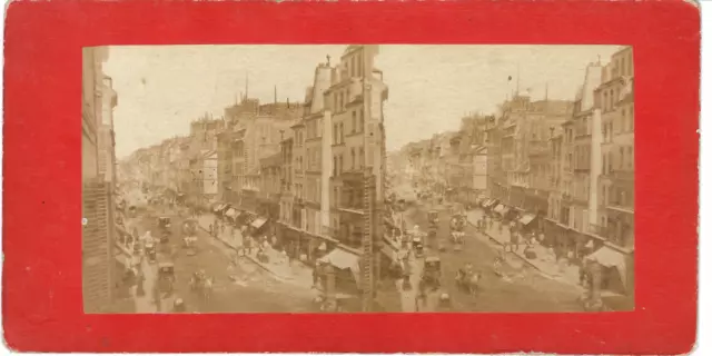 Photo Stereo Faubourg Saint Martin | Paris France | 1870 tirage albumine