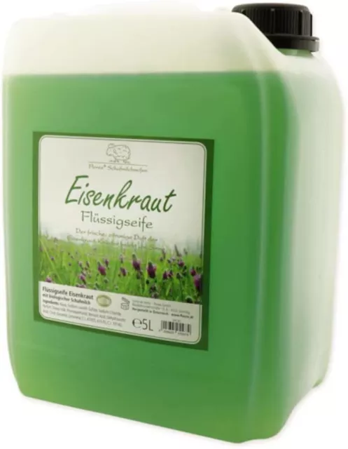 Jabón de leche de oveja Florex hierba de hierro 5 L jabón líquido recipiente jabón 9414E relleno