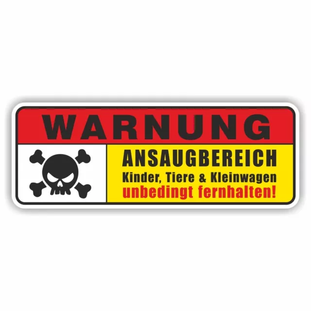 Ansaugbereich Auto Aufkleber Warnung Tuning Sticker Decal dapper illest Shocker