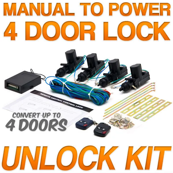 Universal Car Central Door Lock Locking Keyless Entry System + 2 Remote Control
