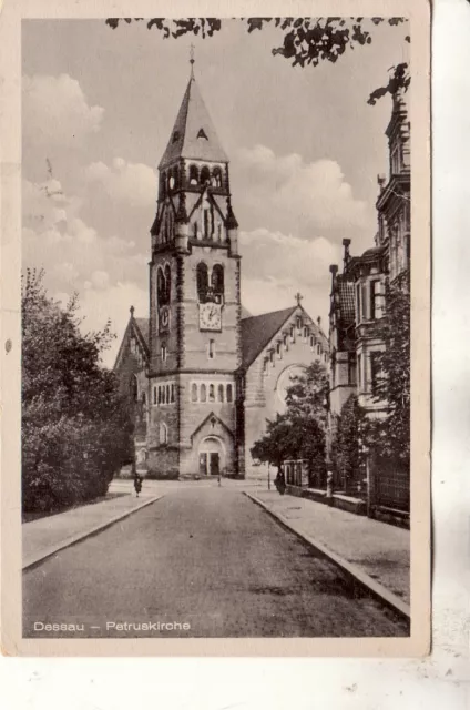 Postkarte : DESSAU - Petruskirche  ; 1957 gestempelt
