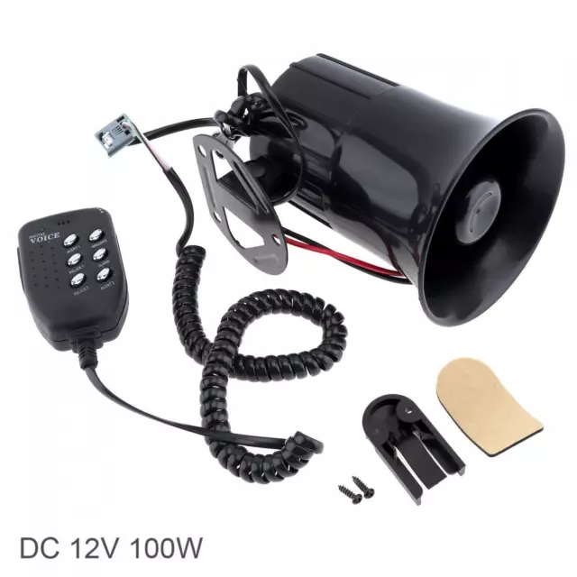 Car Truck Reverse Warning Alarm Siren Horn Loud Speaker 6 Sounds 12V with MIC UK