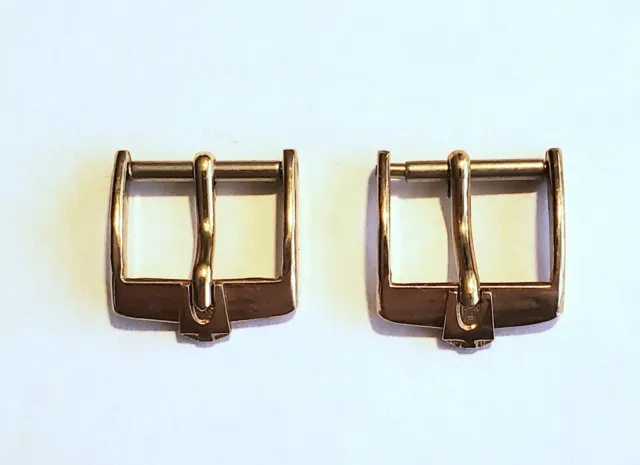 Lot of 2 New Old Stock Yellow Gold Filled 13mm Bulova Accutron Buckles