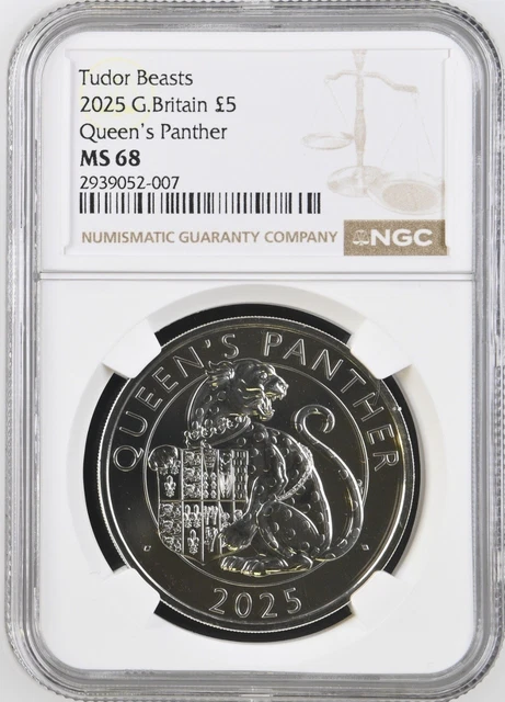 2024 英国 £5 テューダービーストNGC MS69 DPL 2024 GREAT BRITAIN £5 Tudor Beasts Seymour Unicorn NGC MS69 First