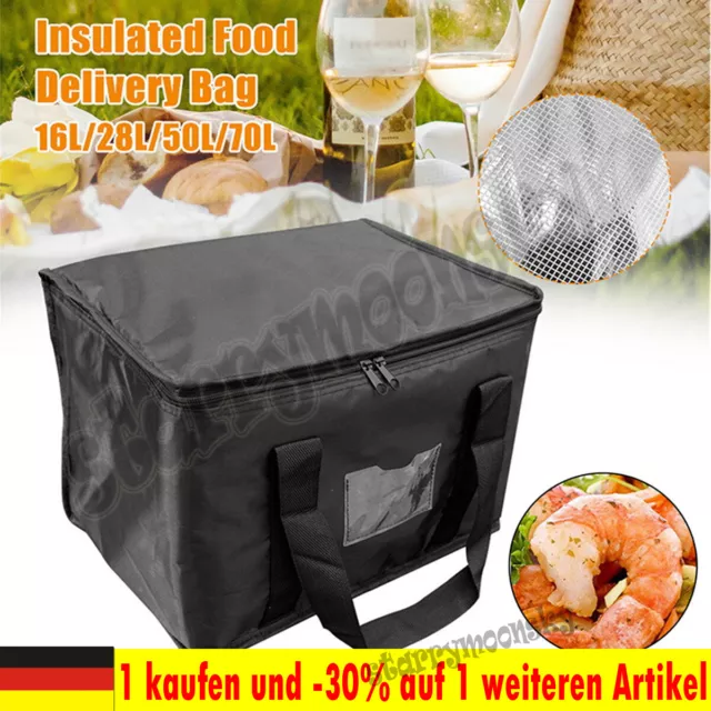 70L Food Delivery Isolierte Taschen Pizza Thermische Takeaway Warm/Kal Tragbar