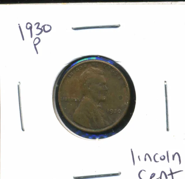1930 P Wheat Penny Key Date Us Circulated One Lincoln Rare 1 Cent U.s Coin #6220