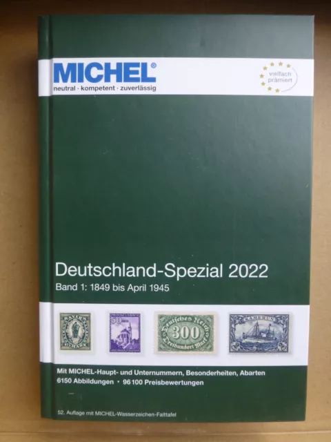 MICHEL Briefmarken Katalog Deutschland Spezial 2022 - Band 1 # Neu # 49% RABATT