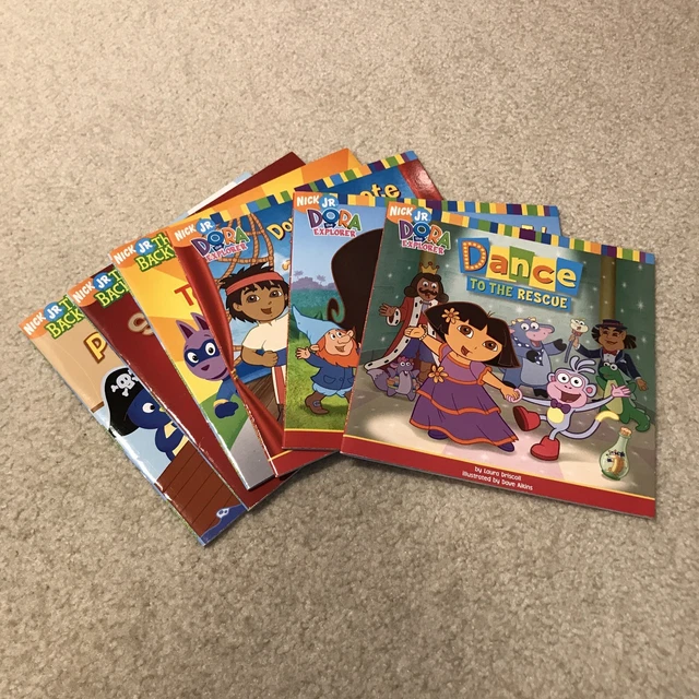 NICK JR ADVENTURES To Go! Dora Backyardigans 6 Story Books Carry Along ...