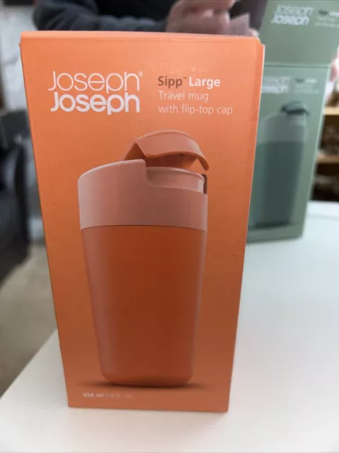 Joseph Joseph Large Sipp Travel Mug Reusable 454 ml Coral