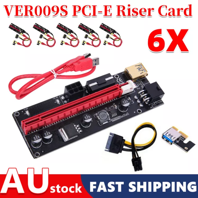 VER009S PCI-e Riser Card PCIe 1X to 16X Extender Riser USB 3.0 Fits GPU Mining