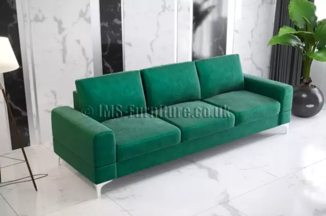 ANGIE DL - 250cm - Sofa -  White or Black  Faux Leather  or Fabric !!! 2