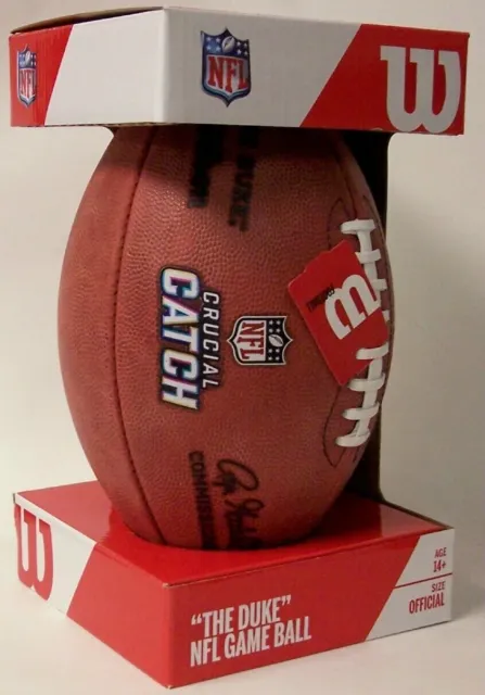 Official Wilson Nfl Leather Game Football F1100 Crucial Catch Logo New In Box