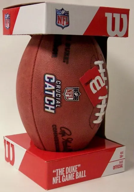 Official Wilson Nfl Leather Game Football F1100 Crucial Catch Logo New In Box
