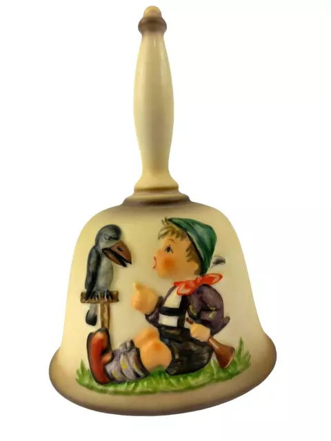 HUMMEL GOEBEL Annual Ceramic Christmas Bell 1986 "Boy Visiting Bird" 9th Edition