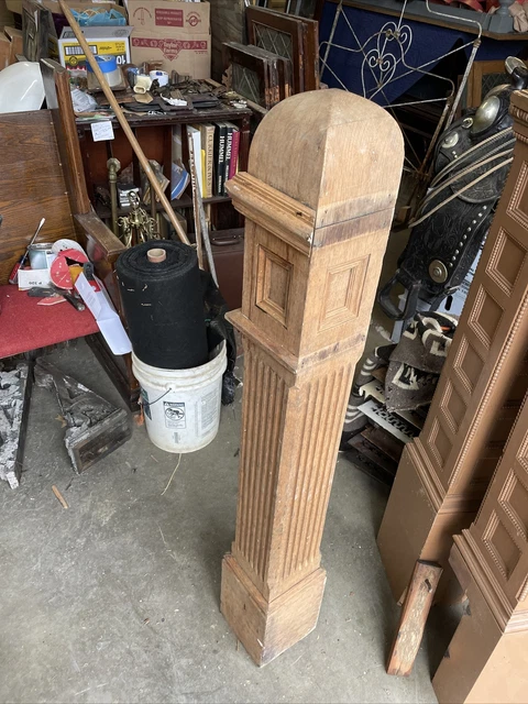 bova76 Antique Stripped newell post for stairway 51 x 7 1/4“