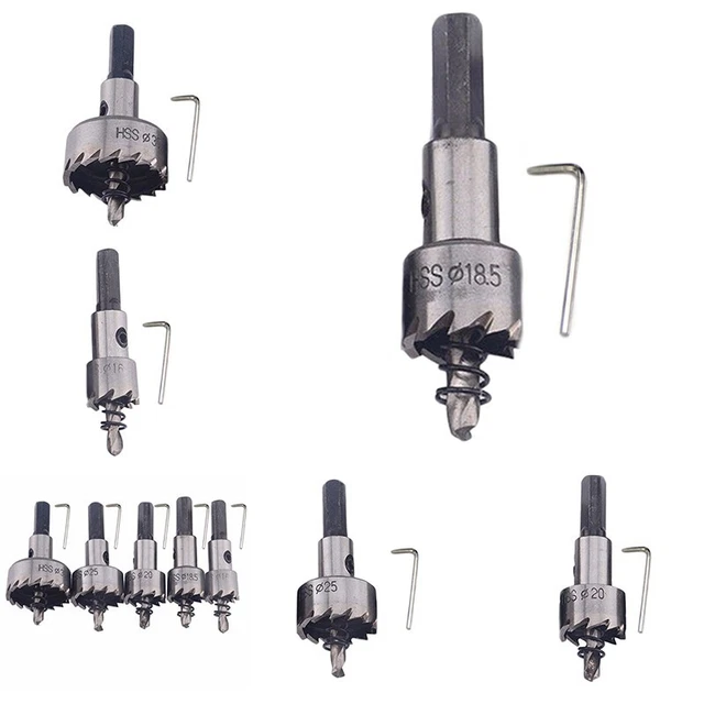 Chiave seghetto forato HSS metallo duro 16-30 mm vetro foratura taglio nero