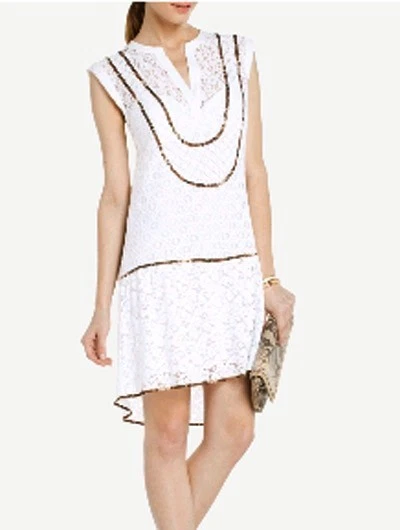Robe BCBG Max Azria Sophia - Blanche Sans Manches - Taille 6 (S) - Neuf étiqueté