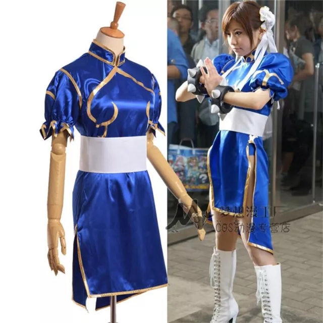 Street Fighter Chun Li Costume Cosplay Jumpsuit Women Bodysuit Halloween  Zentai