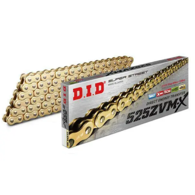 Did Super Heavy Duty X-Ring Gold Motorcycle Drive Chain 525 Zvmx 118 L Links