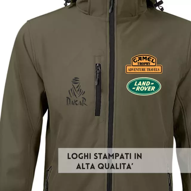 Abbigliamento Camel Trophy 4x4 Land Rover Dakar Softshell Uomo Moto Antipioggia 3