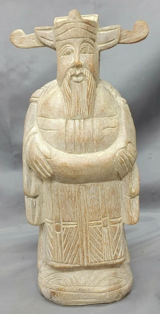 Old Vintage Hand Carved Chinese Figures Statues Wood Carvings 3