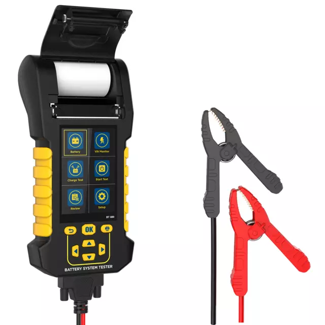 8V-30V Car Truck Battery Tester Load Charging Test Data Record Review 20-2000CCA