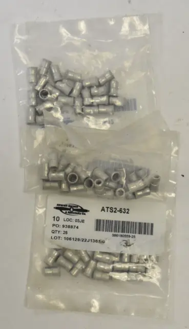 Lot of 30 Aircraft Space & Specialty ATS2-632 1/8" Screw Thread Inserts