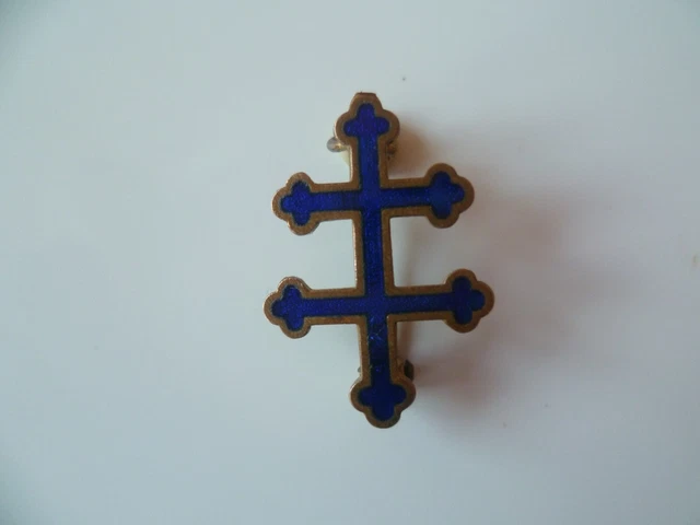 Broche Croix De Lorraine Bakélite Et Marcassites – Début XXème, Occasion