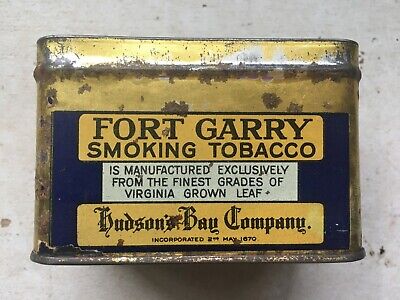 Vtg Fort Garry Smoking Tobacco Tin Hudsons Bay Company No Lid