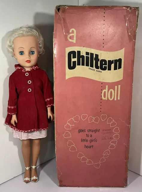 Vintage Chiltern Teen Teenager Doll In Original Outfit, With Box