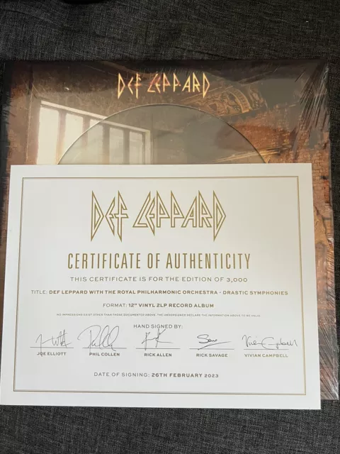 DEF LEPPARD DRASTIC Symphonies Double Picture Disc With Signed ...
