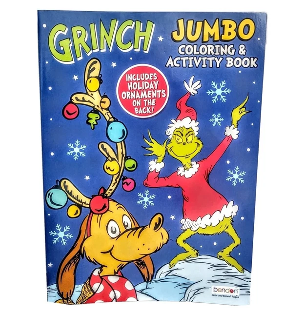 SANTA GRINCH DR Seuss Christmas Holiday Jumbo Coloring & Activity Book