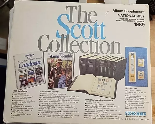 The Scott Collection-Album Supplement-National #57 Product # 100S089 1989 NEW