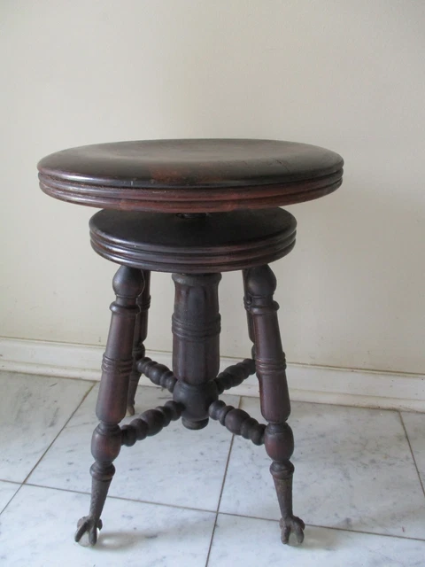 antique piano stool claw feet mahogany antique piano stool claw feet mahogany