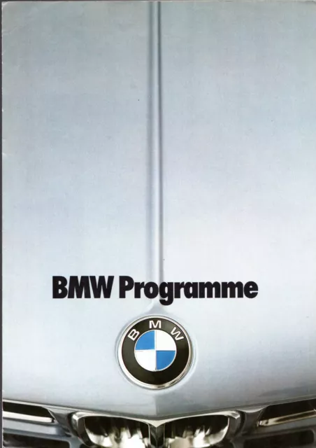 BMW Range 1974-75 UK Foldout Brochure 1602 2002 5-Series 2500 3.0 3.3 CSi CSL