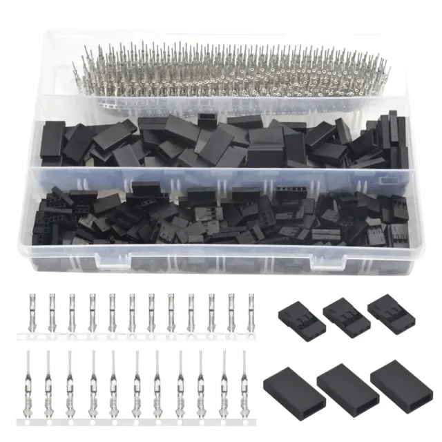 900 PCS Universal Servo Cable Wire Connector Male Female Crimping Pin Kit for JR
