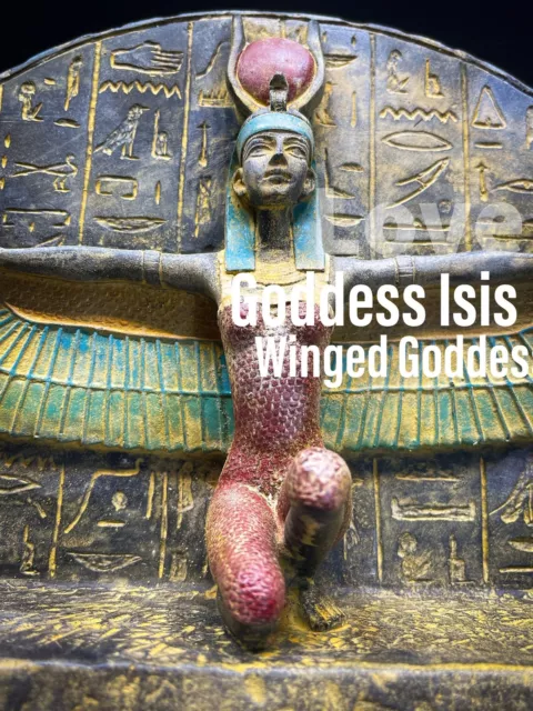 Egyptian goddess Isis statue with special cartouche